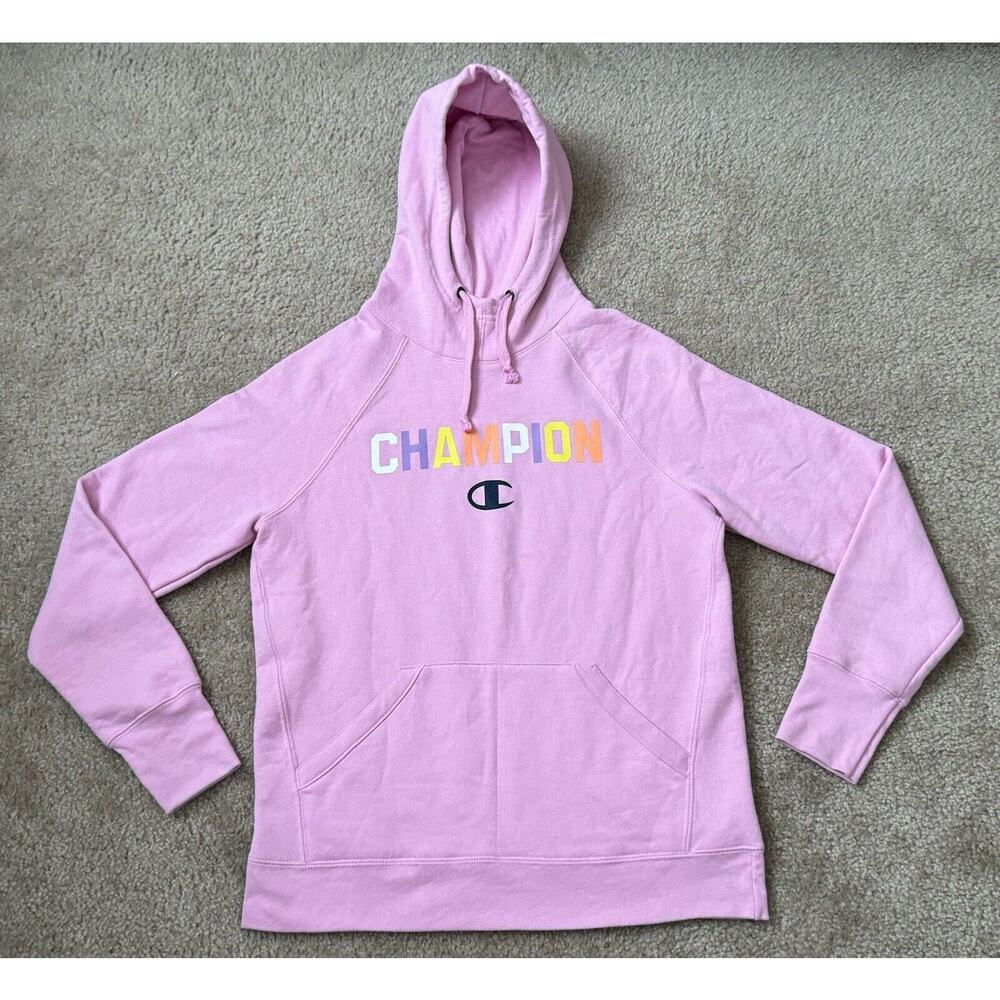 Champion Pop Color Logo Powerblend Hoodie Sweater Athletics Women's Small